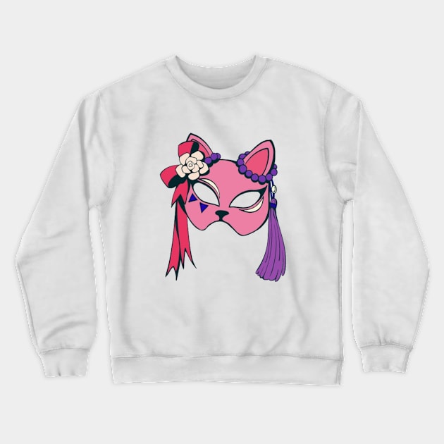 Cat mask Crewneck Sweatshirt by CharactersFans